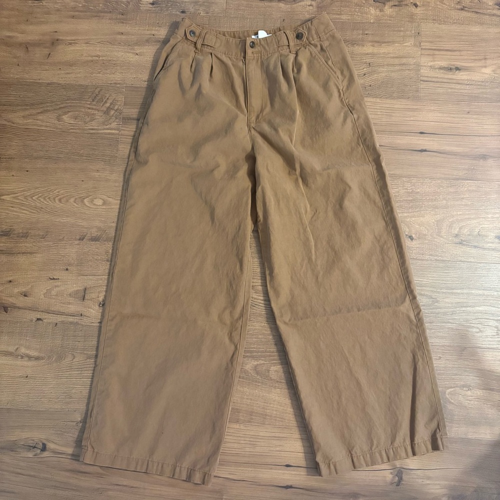 Madewell Wide Leg Pants in Brown